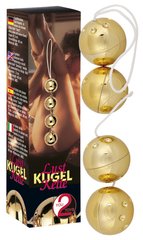 Vaginal beads - Orgasmuskugeln Gold 4er-Set