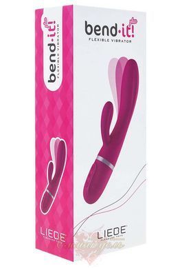 Rabbit vibrator - Liebe Bend It Plus Cerise, flexible, 2 motors, 10 modes SX1586 &mdash; photos