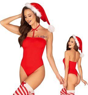 Новогодний костюм - Obsessive Kissmas teddy Red,  S/M 410980 фото
