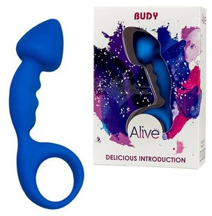 Анальная пробка - Adrien Lastic Budy Blue со стимулирующей ножкой, макс. диаметр 2,5см