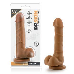 Фалоімітатор - Dr. Skin Realistic Cock Basic 7 Mocha T331098 фото