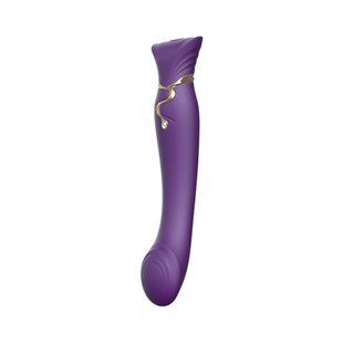 Смартвибратор Zalo Queen Twilight Purple &ndash; пульсирующая жемчужина, кристалл Swarovski SX2294 фото