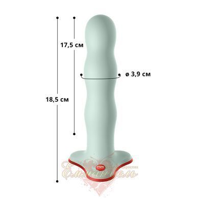 Dildo - Fun Factory BOUNCER, light green, balls inside, vibration effect, diameter 3.9 cm SX0998 &mdash; photos