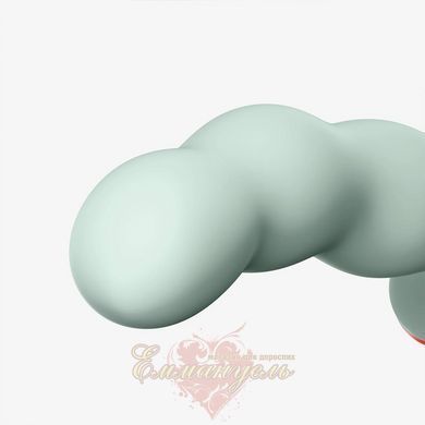 Dildo - Fun Factory BOUNCER, light green, balls inside, vibration effect, diameter 3.9 cm SX0998 &mdash; photos