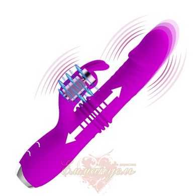 Вібратор - Pretty Love Dorothy Vibrator Purple, ротація + поступальні рухи