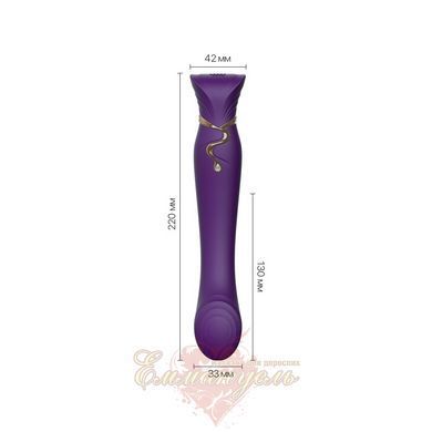 Смартвибратор Zalo Queen Twilight Purple &ndash; пульсирующая жемчужина, кристалл Swarovski SX2294 фото