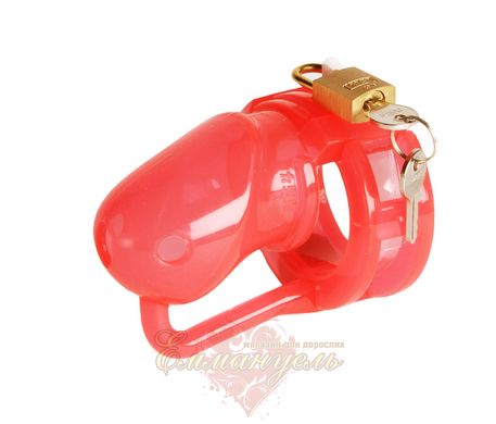 MALESATION Penis Cage Silicone small red-clear