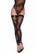 Sexy Stockings with Open Socks - F243 Noir Handmade Patterned Black - L