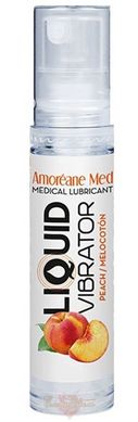 Лубрикант с эффектом вибрации - Amoreane Med Liquid Vibrator Peach (10 мл)