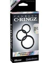 Эрекционное кольцо - Fantasy C-Ringz Silicone 3-Ring Stamina Set