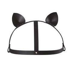 Маска кошечки Bijoux Indiscrets MAZE - Cat Ears Headpiece Black, экокожа
