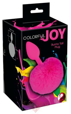 Анальная пробка - Colorful Joy Bunny Tail Plug