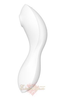 Вакуумний смарт-стимулятор з вібрацією - Satisfyer Curvy Trinity 5 (White), керування зі смартфона