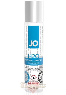 Water-based warming lubricant - System JO H2O WARMING (30ml) with peppermint extract