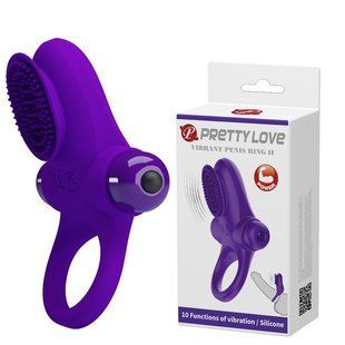 Эрекционное кольцо - Pretty Love Vibro Penis Ring II Blue 6603BI0728 фото