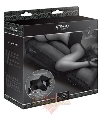 Секс подушка - STEAMY SHADES Deluxe Inflatable Wedge & Restraint Cuffs
