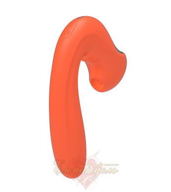 Vibrator - Chisa Kissen Kraken with vacuum stimulation and vibration, orange