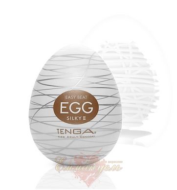 Masturbator-egg - Tenga Egg Silky II with relief in the form of a spider's web