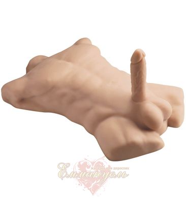 Torso with suction cup dildo - SilexD Apollo L Male Torso, super realistic, thermosetting