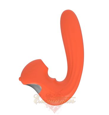 Vibrator - Chisa Kissen Kraken with vacuum stimulation and vibration, orange