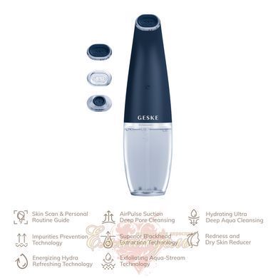 Очищающее устройство для лица GESKE Aqua-Stream Face Cleanser 8в1 midnight HB0400 фото
