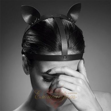 Bijoux Indiscrets MAZE cat mask - Cat Ears Headpiece Black, eco leather