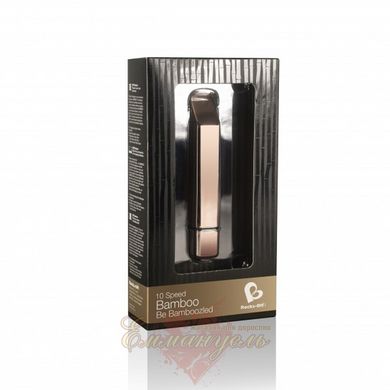 Powerful mini vibrator - Rocks Off Bamboo Rose Gold - 10 x 1,5