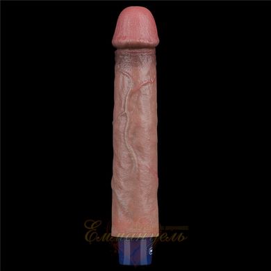 Realistic vibrator - 9" REAL SOFTEE Rechargeable Silicone Vibrating Dildo