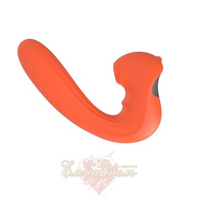 Vibrator - Chisa Kissen Kraken with vacuum stimulation and vibration, orange