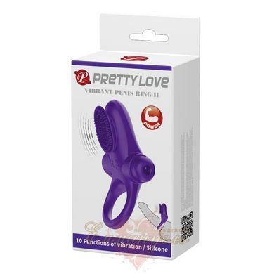 Эрекционное кольцо - Pretty Love Vibro Penis Ring II Blue 6603BI0728 фото