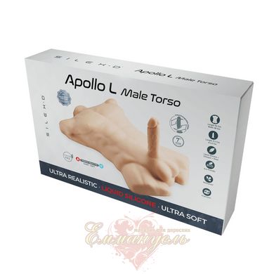 Torso with suction cup dildo - SilexD Apollo L Male Torso, super realistic, thermosetting