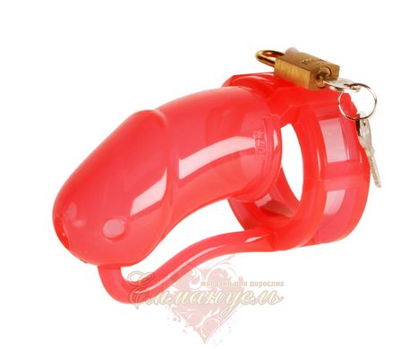 MALESATION Penis Cage Silicone large red-clear