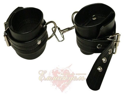 Set of BDSM - 2490480 Bondage Set - black, Thong, mask, handcuffs, shackles, whip