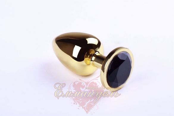 Анальна пробка - Gold Black Diamond,L 280900 фото