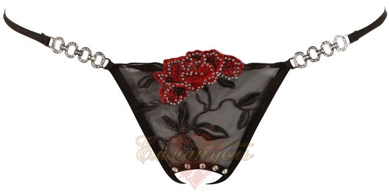 Women's Thong - 2320355 String "Rose" crotchless, S/M